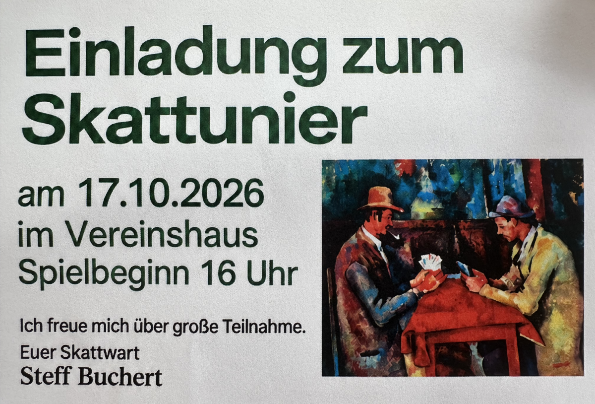Einladung zum Skat-Turnier